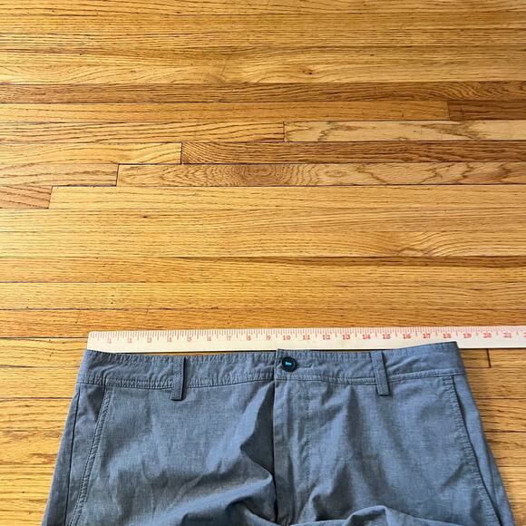 LinkSoul Pants Mens 36 Gray Chino Straight Leg Ankle Flat Front Golf - Picture 7 of 10